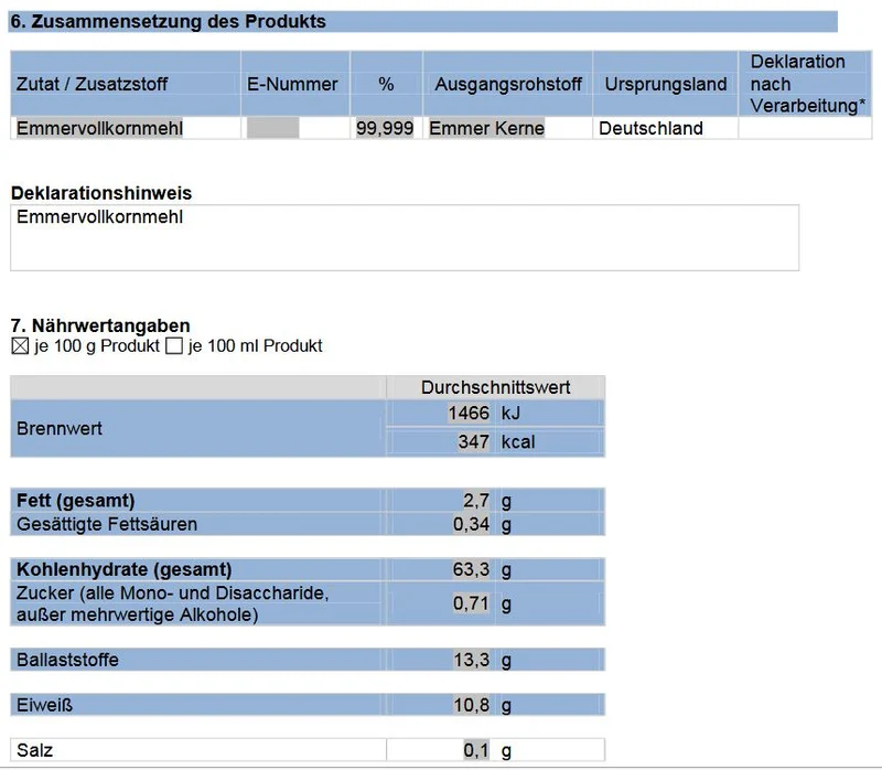 Emmervollkornmehl