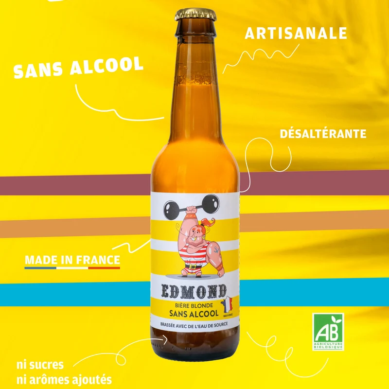 Bière blonde française bio 75cl - Edmond