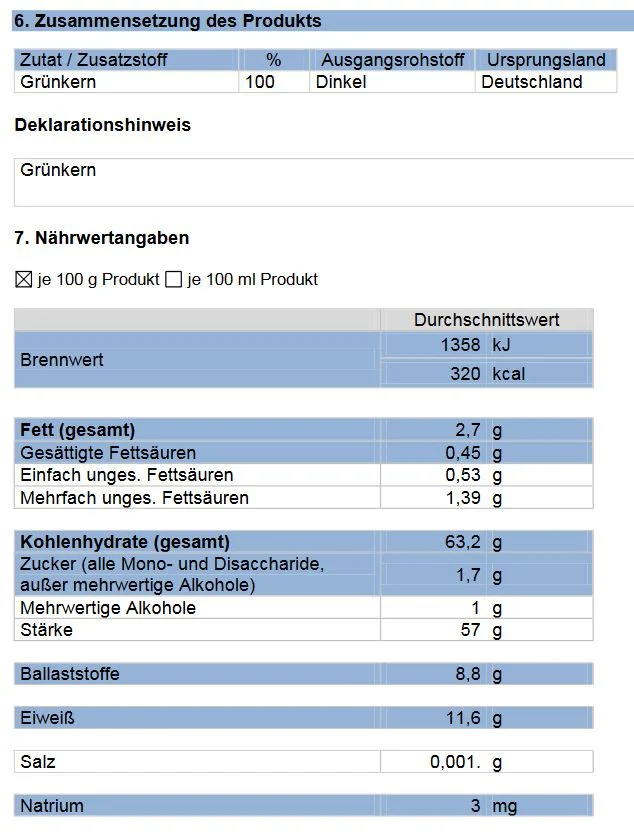 Grünkern ganzkorn