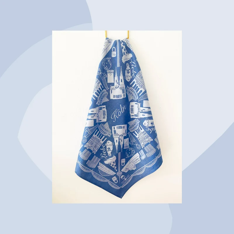 Geschirrtuch: Citytowel Köln - Blau