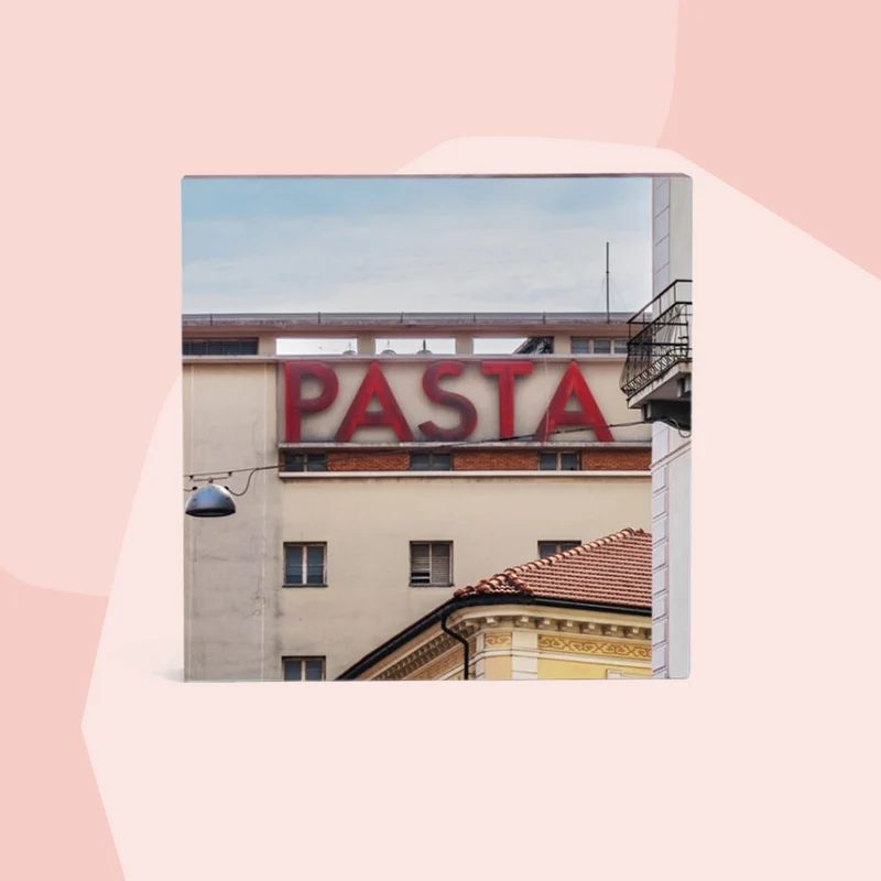 Schlüsselbrett: Pasta.