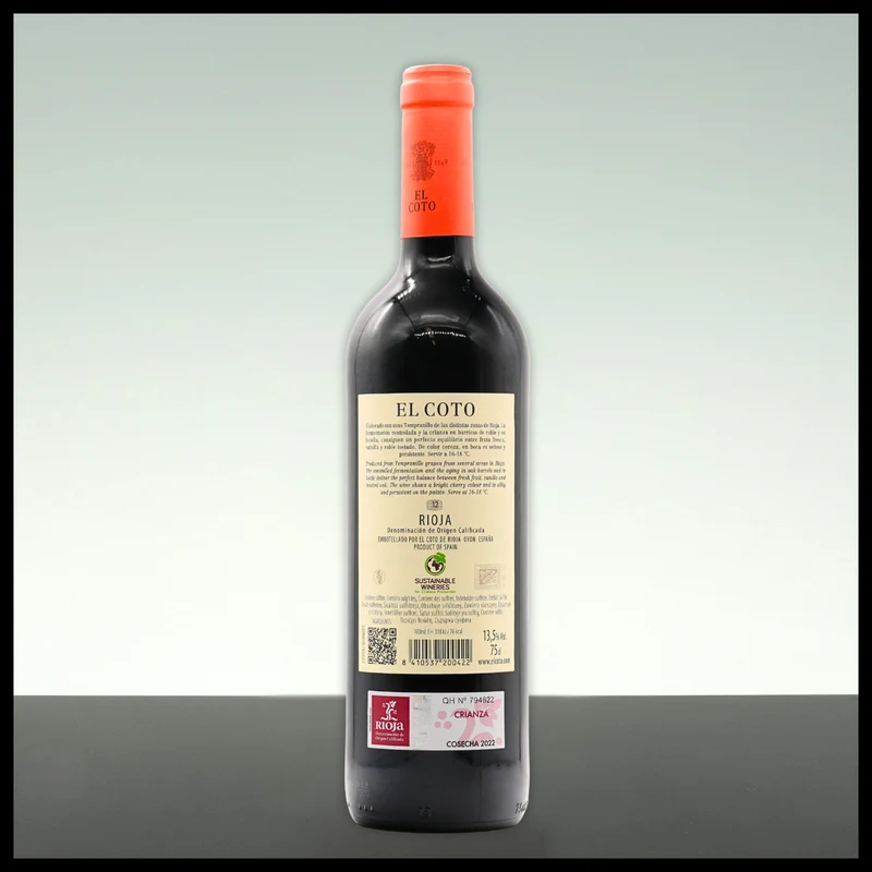 El Coto Rioja Crianza 2022 0,75L - 13,5% Vol.