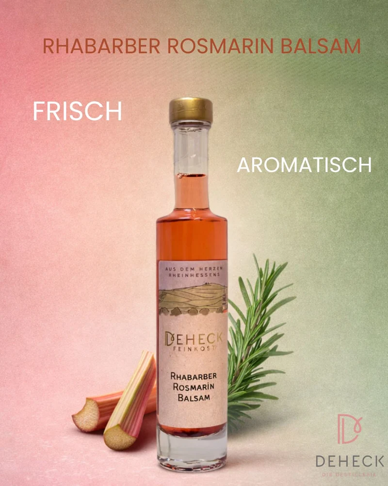 Rhabarber Rosmarin Essig Balsam Zubereitung