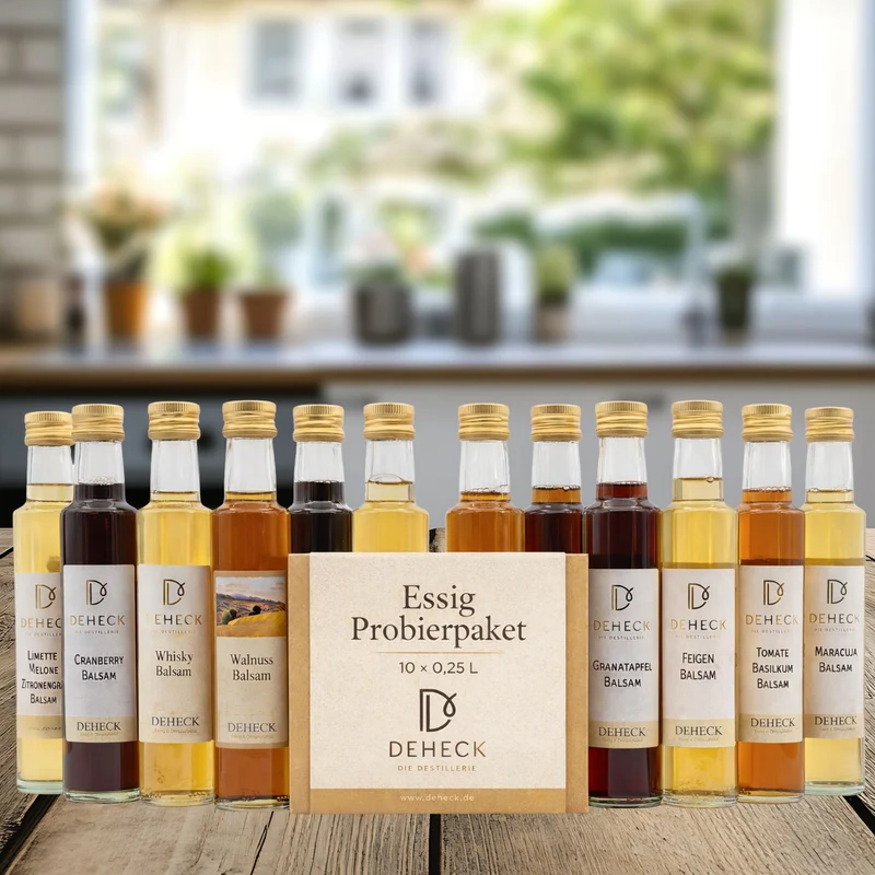 Essig Probierpaket | 10 x 0,25 L Essig Paket