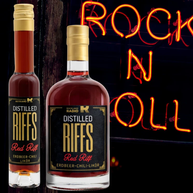 Rockland Radio Erdbeer Likör | mit dezenter Chili Note | 20% | Distilled Riffs