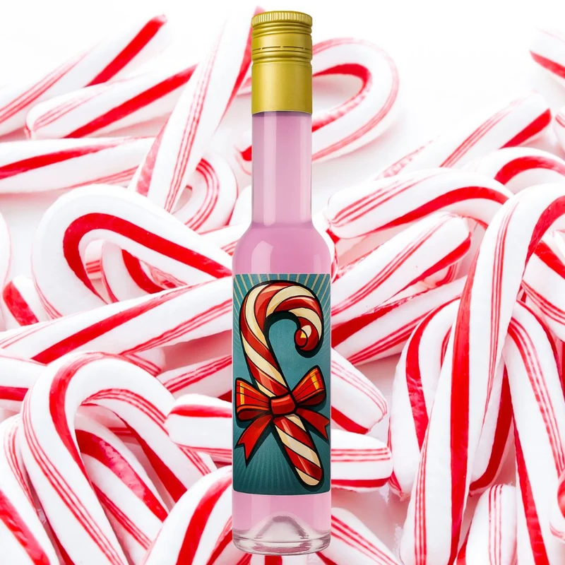 Zuckerstangen Likör | XMAS Candy Canes Likör mit Weihnachten Motiv Retro | 15%