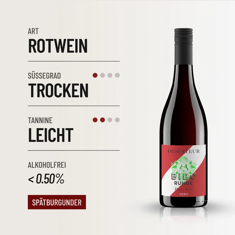 DESERTEUR PINOT NOIR: der ganze Charme dieser einzigartigen, alkoholfreien Rebsorte!