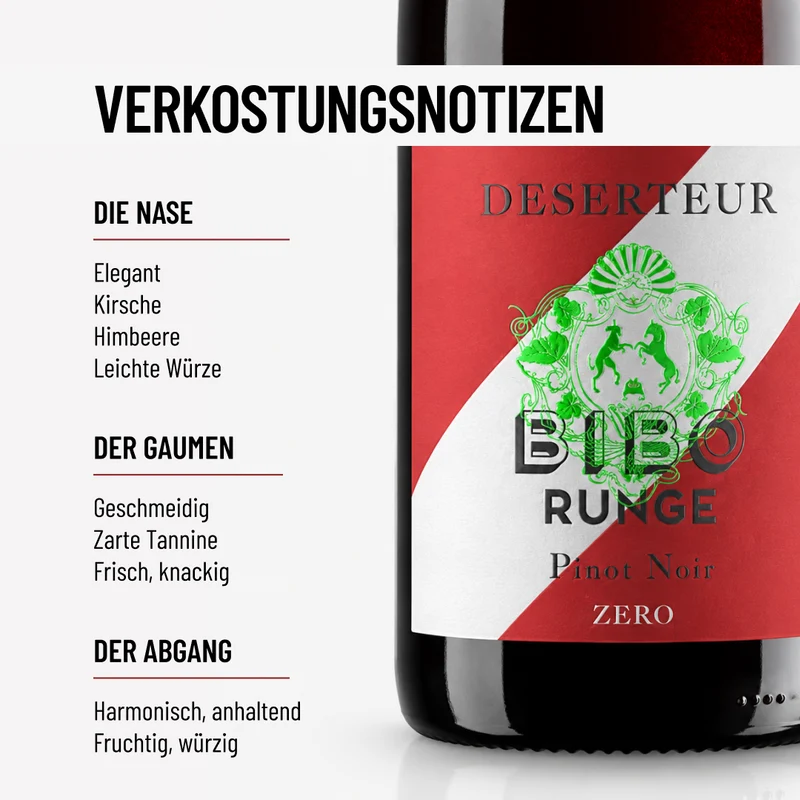 DESERTEUR PINOT NOIR: der ganze Charme dieser einzigartigen, alkoholfreien Rebsorte!
