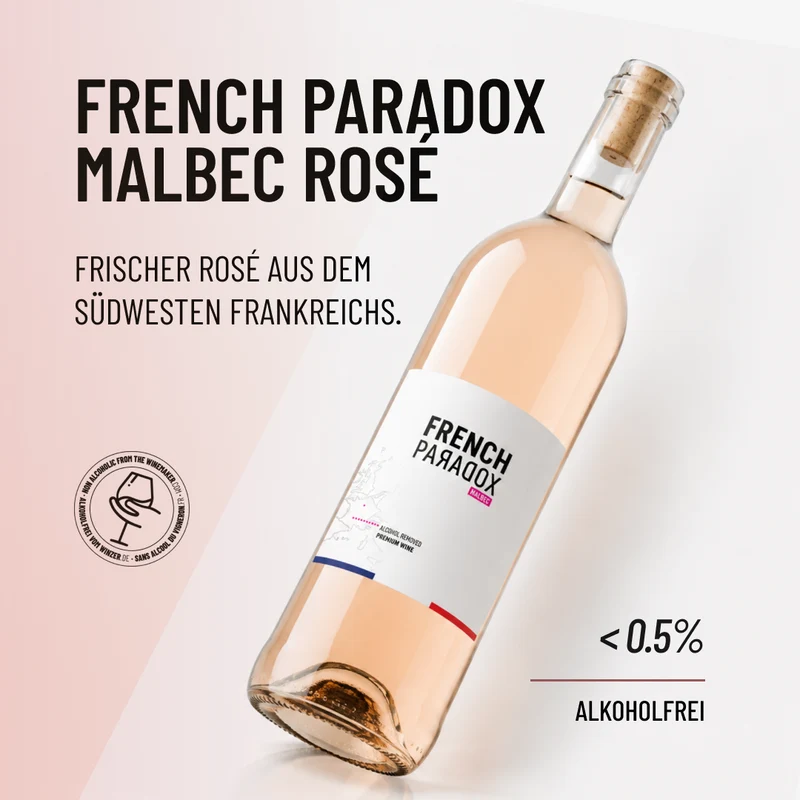 FRENCH PARADOX MALBEC ROSÉ: frischer Rosé aus dem Südwesten Frankreichs.