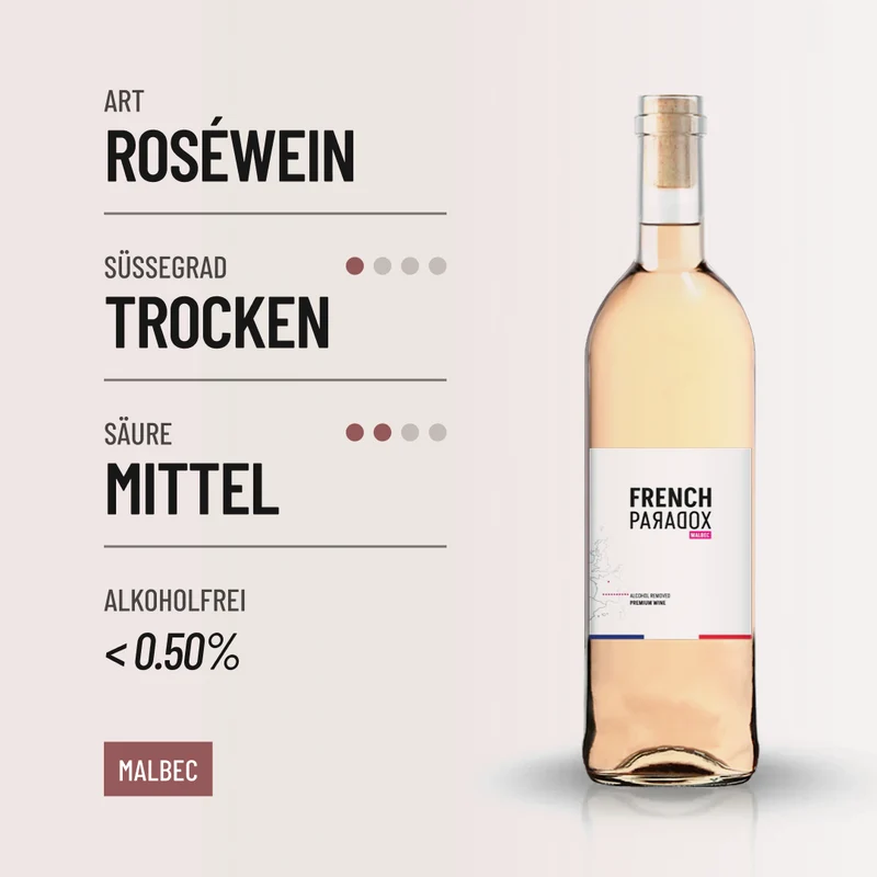 FRENCH PARADOX MALBEC ROSÉ: frischer Rosé aus dem Südwesten Frankreichs.