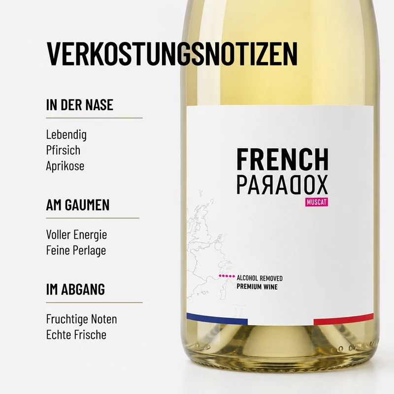 FRENCH PARADOX SPARKLING: alkoholfrei, fruchtig und trocken aus der Heimat von Frédéric