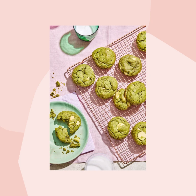 Backmischung für Kekse: Matcha Cookies