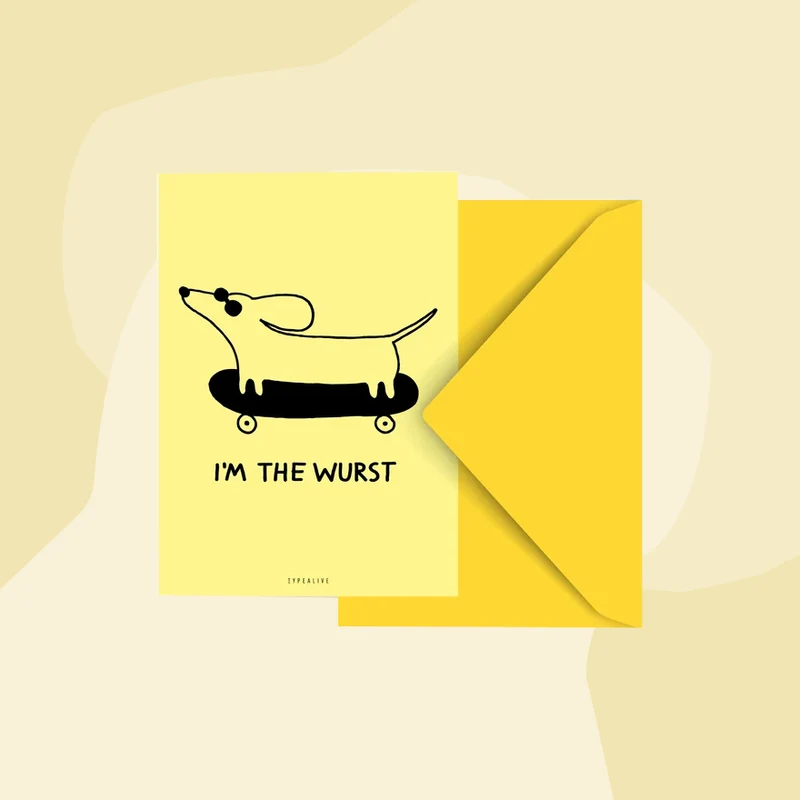 Postkarte: I'm the Wurst