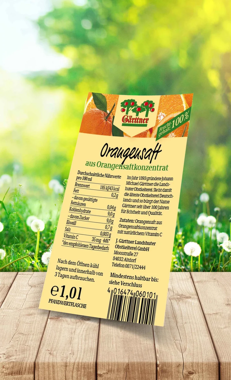 Gärttner Orangensaft 1,0l