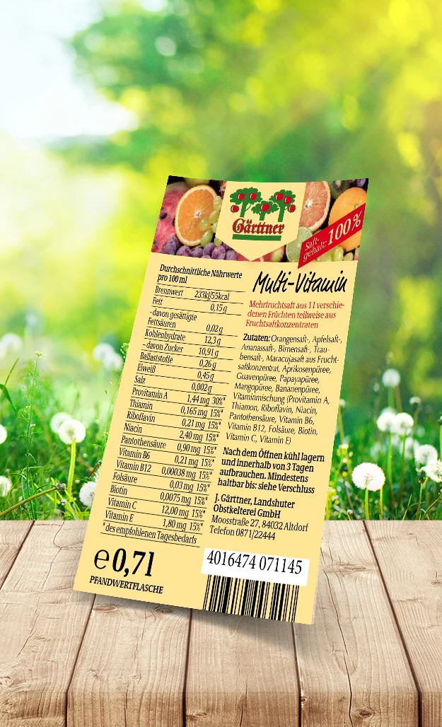 Gärttner Multi-Vitamin 1,0l Glas