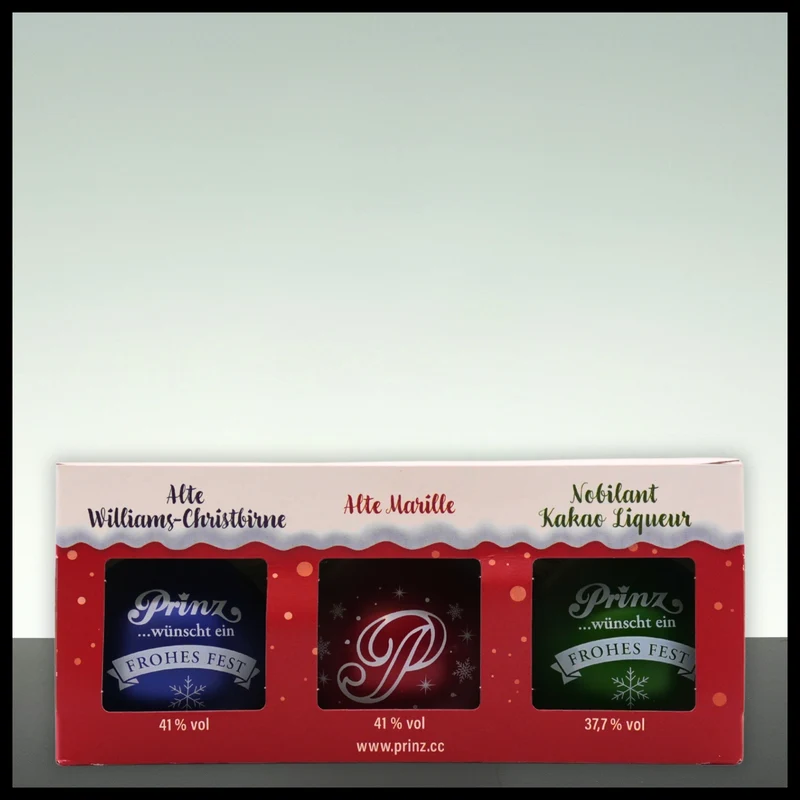 Prinz Christbaumkugeln Geschenkset ROT 3x 0,04L