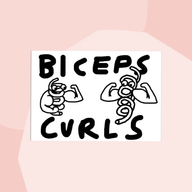 Postkarte: Biceps Curls