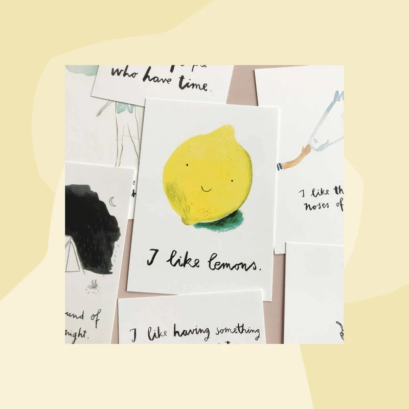 Postkarte: I like lemons