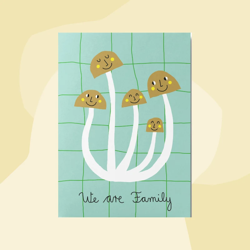 Postkarte: We are family