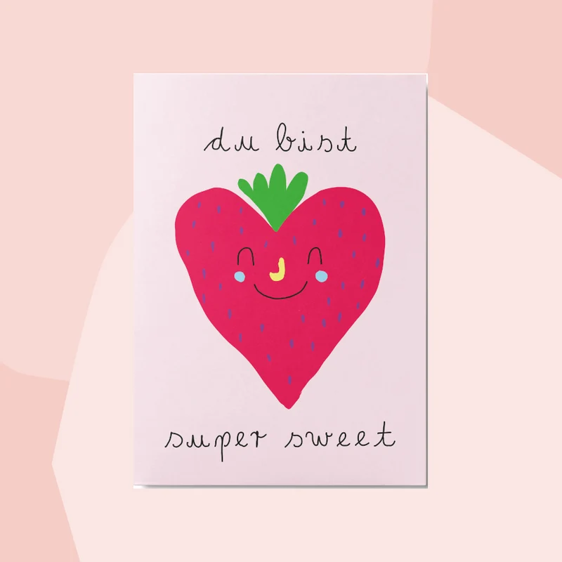 Postkarte: Du bist super sweet