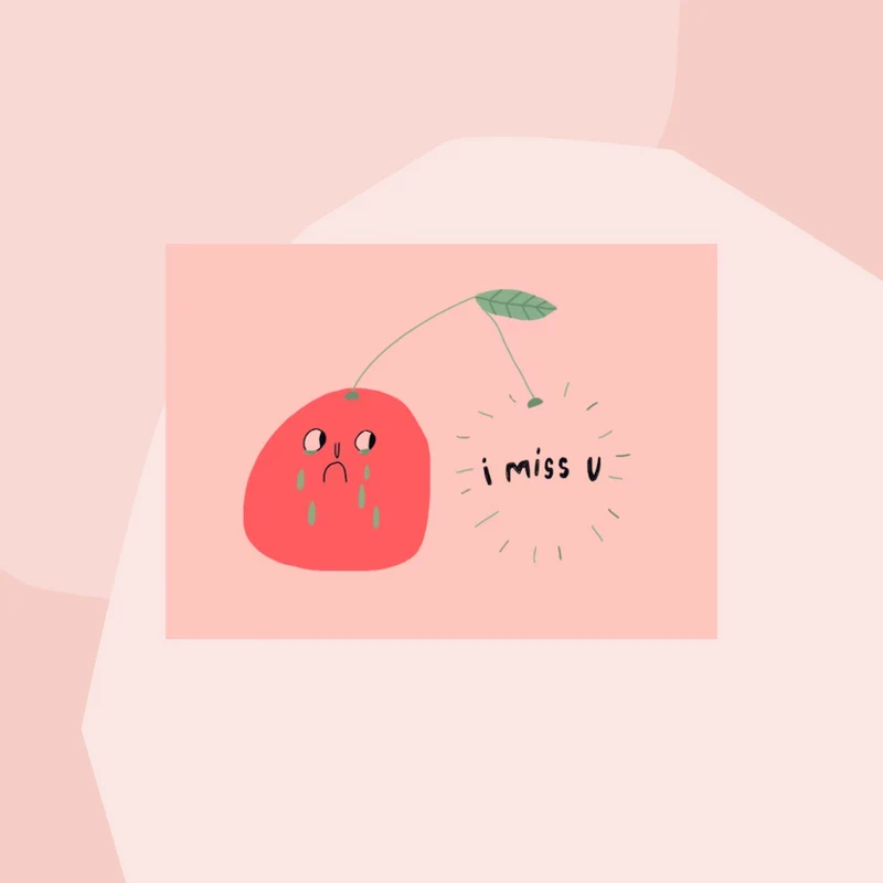 Postkarte: I miss u.