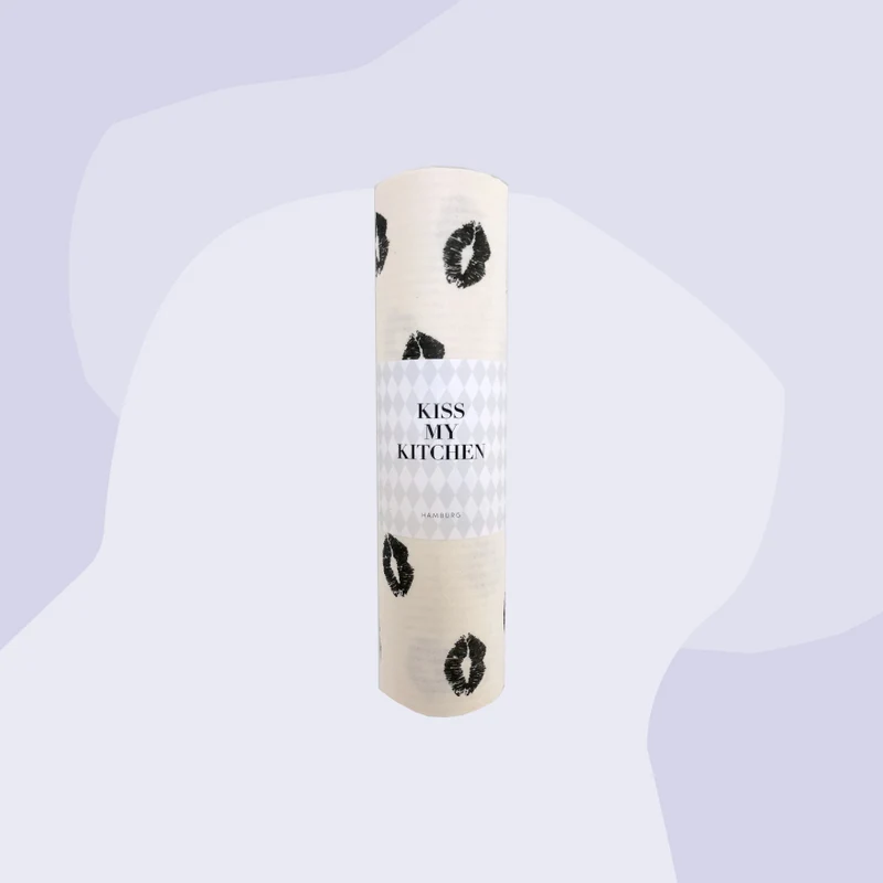 Nachhaltiges Schwammtuch als Rolle: Kiss white