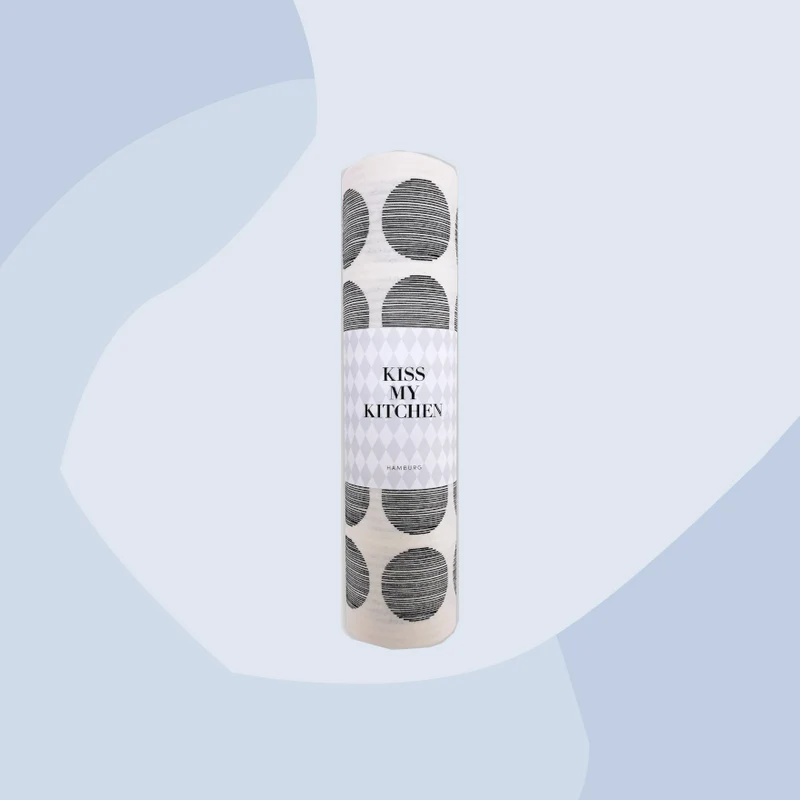 Nachhaltiges Schwammtuch als Rolle: Dots White Black