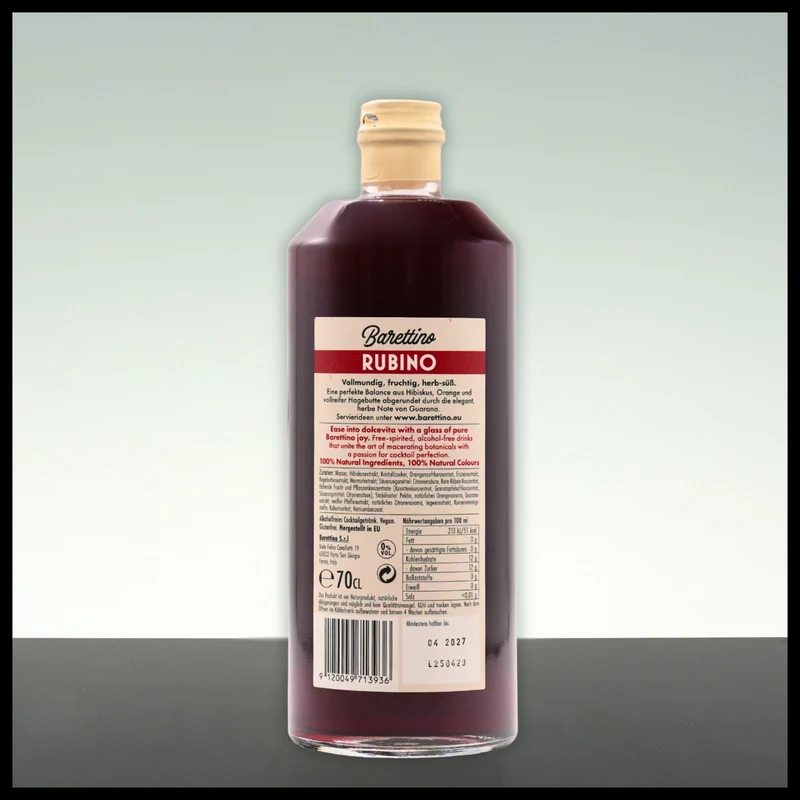 Barettino RUBINO Alkoholfreier Aperitif 0,7L