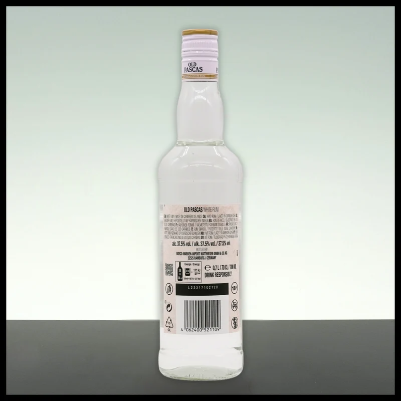 Old Pascas Caribbean White Rum 0,7L - 37,5% Vol.