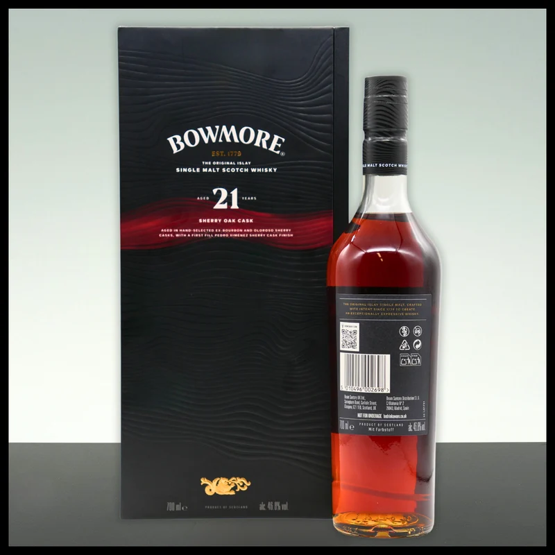 Bowmore 21 YO Sherry Oak Cask Single Malt Whisky 0,7L - 46,8% Vol.