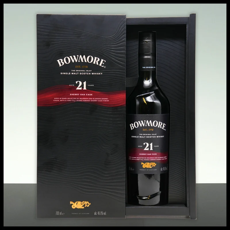 Bowmore 21 YO Sherry Oak Cask Single Malt Whisky 0,7L - 46,8% Vol.