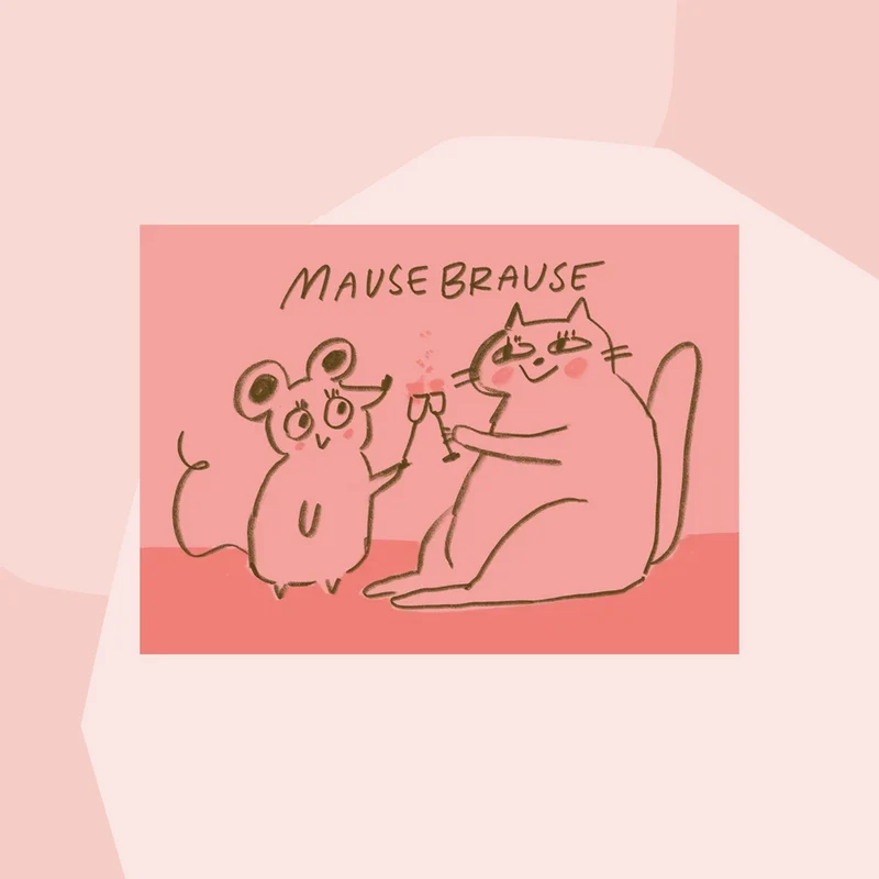 Postkarte: Mausebrause