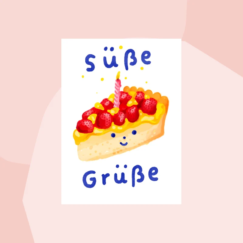 Postkarte: Süße Grüße