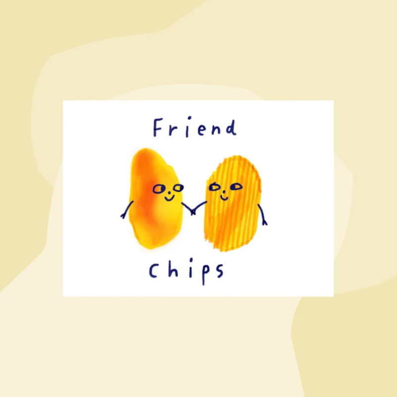 Postkarte: Friendchips