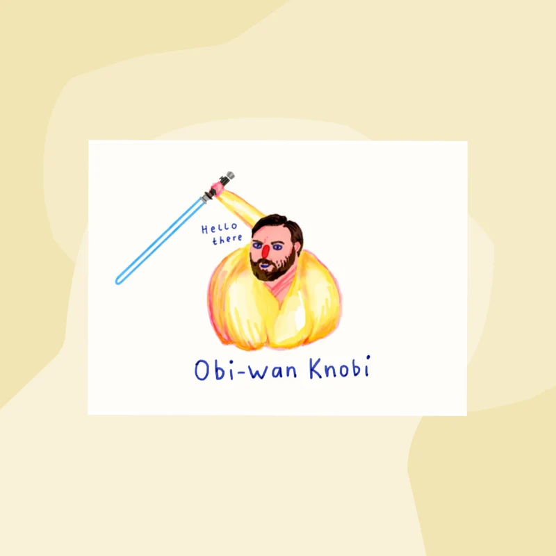 Postkarte: Obi-wan Knobi