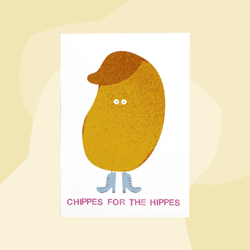 Postkarte: Chippes for the Hippes