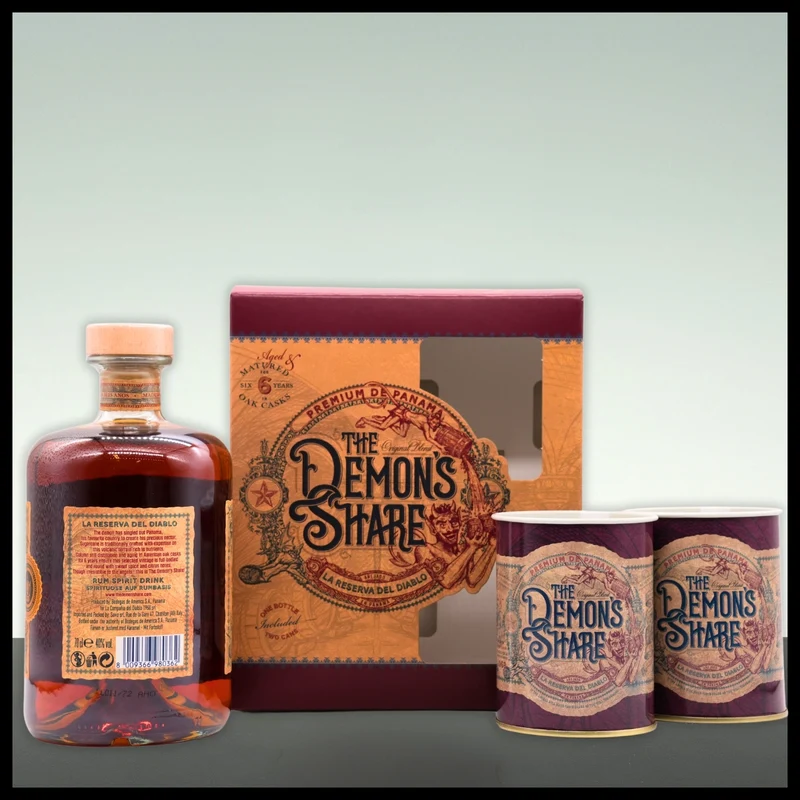 Demon's Share 6 YO "La Reserva del Diablo" Geschenkbox mit 2 Bechern 0,7L - 40% Vol.