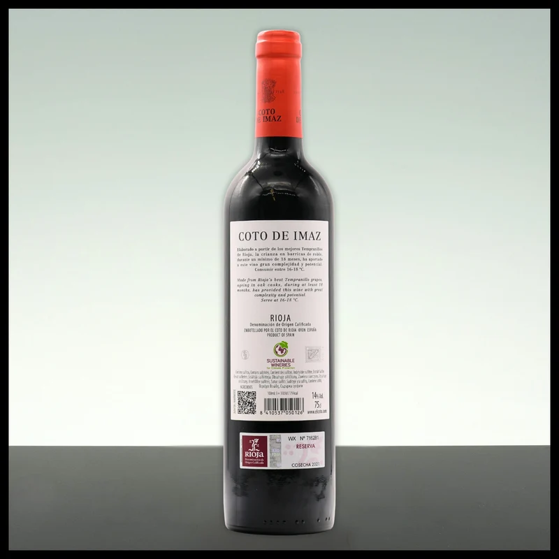 Coto de Imaz Rioja Reserva 2021 0,75L - 14% Vol.