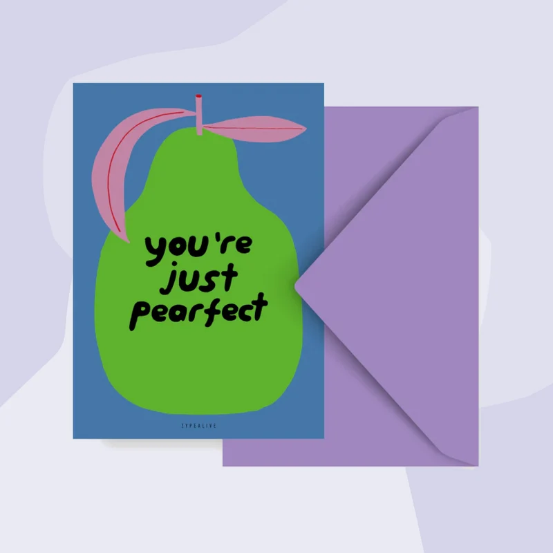 Postkarte: You are just pearfect