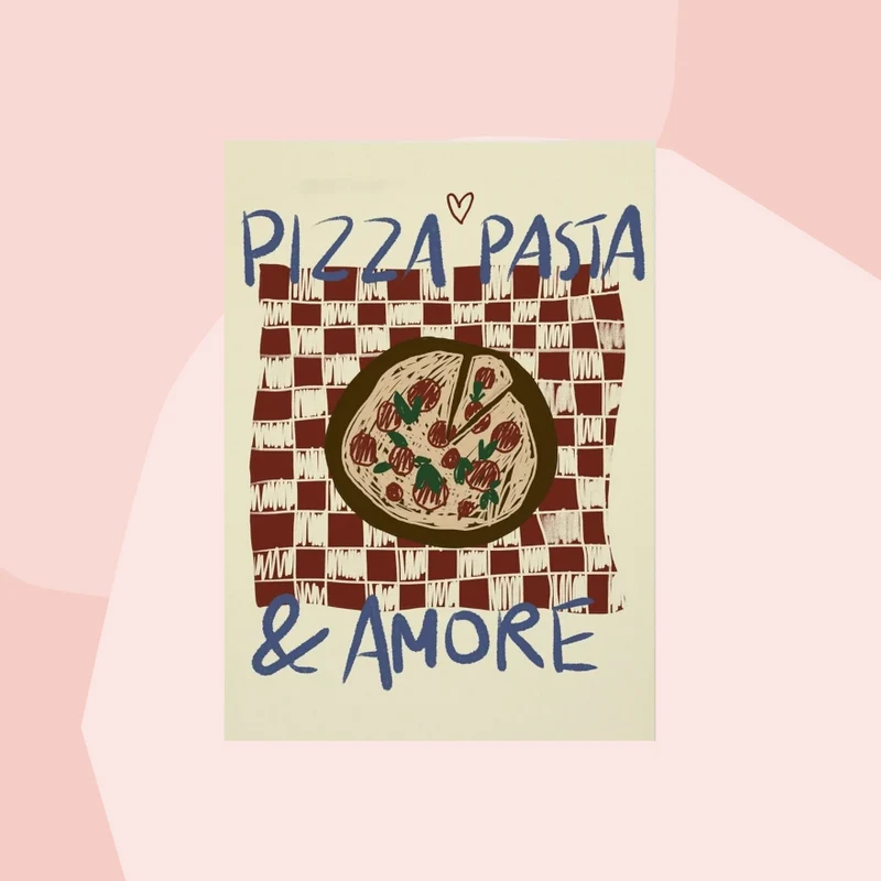 Postkarte:Pizza, Pasta & Amore