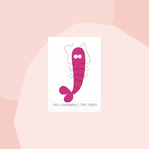 Postkarte: You're shrimply the best