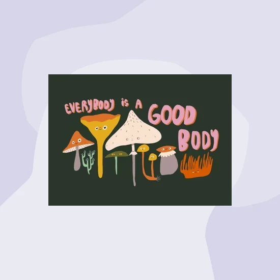 Postkarte: Everybody is a good body