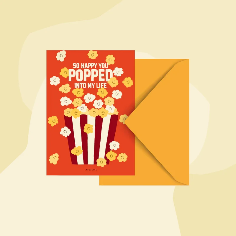Postkarte: So happy you popped into my life