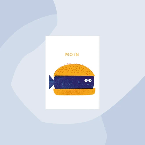 Postkarte: Moin Fischbrötchen