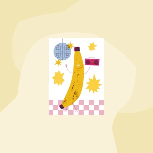 Postkarte: Disco Banane