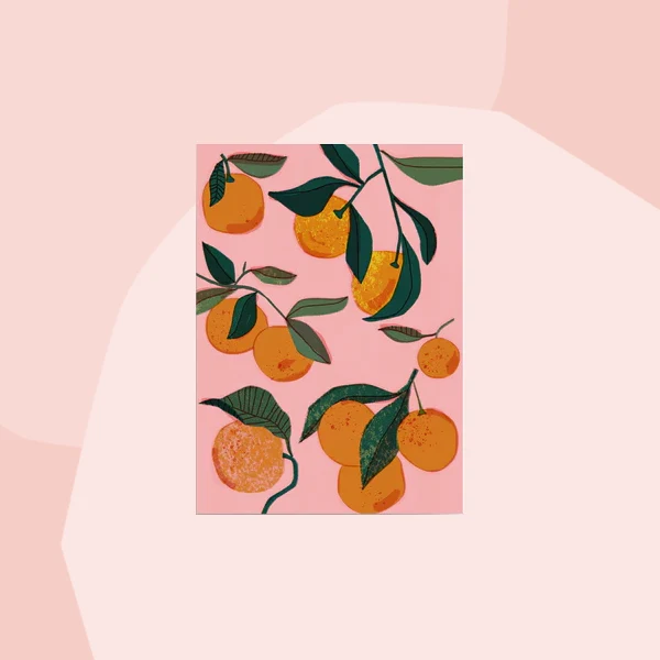 Postkarte: Orangen