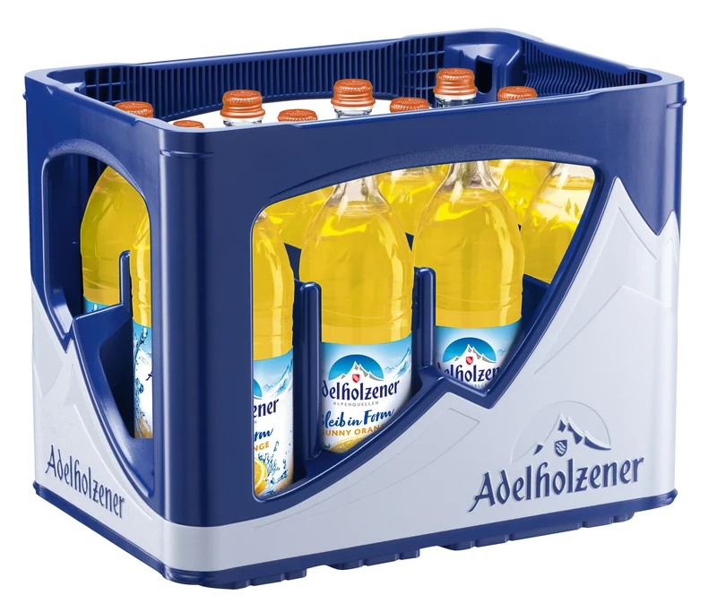 Adelholzener Bleib in Form Sunny Orange 0,75l Glas