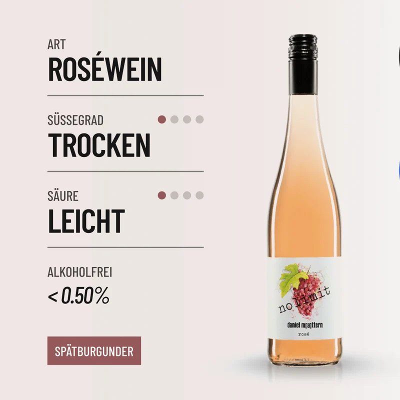 NOLIMIT ROSÉ: Leicht würziger und floraler Rosé von Daniel Mattern