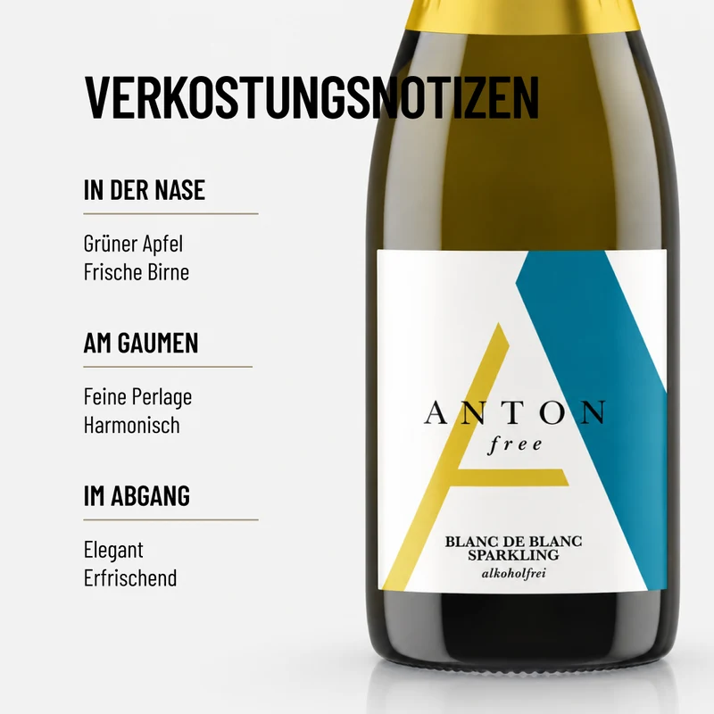 BLANC DE BLANC SPARKLING FREE: Genuss Pur ohne Alkohol von Matthias Anton