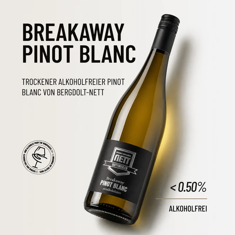 BREAKAWAY PINOT BLANC: Trockener alkoholfreier Pinot Blanc von Bergdolt-Nett
